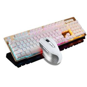 Soseeln Mk-500 T6 Rechargeable Keyboard And Mouse Suspended Keycap Mechanical Feel Backlit Gami