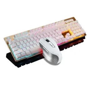 Mk-500 Soseeln T6 Rechargeable Keyboard And Mouse Suspended Keycap Mechanical Feel Backlit Gami