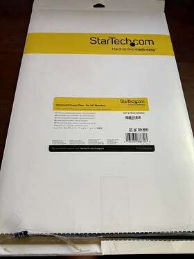 Startech.com Privscnmon24 Universal Privacy Filter For 24 Inch Monitors