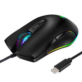 Sunffice Aoecm0193 Firstmemory Usb C Ergonomic Wired Rgb Gaming Mouse - Optical With Adjustable