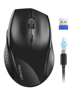 Tecknet B0dxq1t5vw Wireless Mouse Rechargeable For Laptop Computer 2.4g Usb