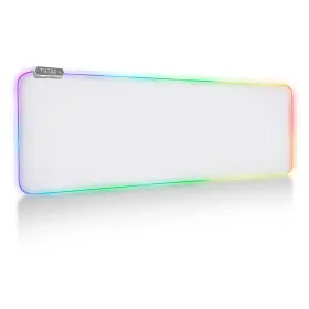 Tilted Nation 701107499970 Bone White Gaming Mouse Pad Rgb - Large Led Mousepad Desk