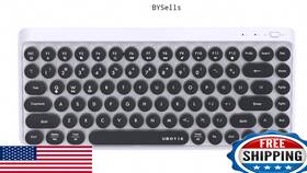 Ubotie B08qcqdbw1 Portable Bluetooth Mini Keyboard Retro Colorful Wireless Compact 84
