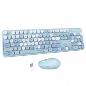 Ubotie Kkkkt-03 Colorful Computer Wireless Keyboard Mouse Combos Typewriter Flexible