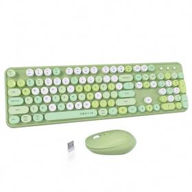 Ubotie Kkkkt-04 Colorful Computer Wireless Keyboards Mouse Combos Typewriter Flexible