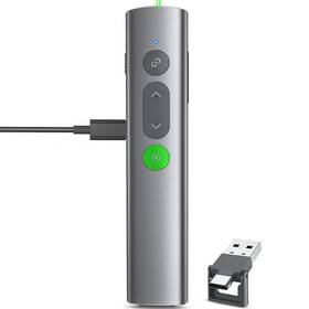 Ubuyone Byj80-g Wireless Presentation Clicker Powerpoint Remote Usb C A Presenter Ppt Power