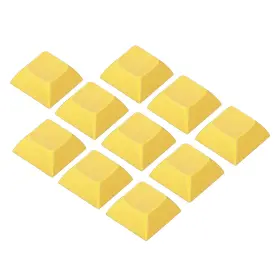 Uxcell 745065532935 1u Blank Keycaps 10pcs Mx Keyboard Replacement Universal Pbt Mechanical Yellow