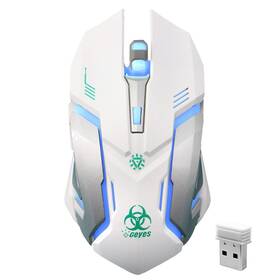 Vegcoo C9wt White Wireless Gaming Mouse Silent Click With 3 Level