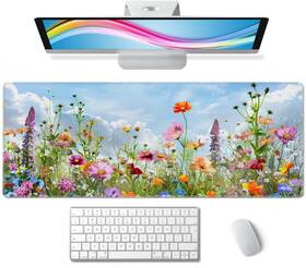 Wasica Kun-xlpad-8110 Flowers In Garden Large Gaming Mouse Pad Keyboard Desk Extended Pad