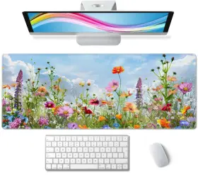 Kun-xlpad-8110 Wasica Flowers In Garden Large Gaming Mouse Pad Keyboard Desk Extended