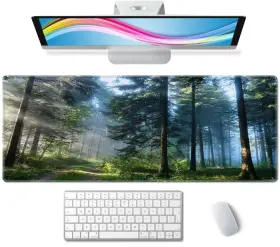 Kun-xlpad-8112 Wasica Forest Morning Large Gaming Mouse Pad Keyboard Desk Extended Ga