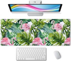 Wasica Kun-xlpad-8253 Large Gaming Mouse Pad With Stitched Edges Watercolor Tropical Palm Tree Wit