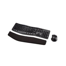 Wireless Keyboard 49519 Ergonomic 2.4 Ghz And Mouse Combo W Large Cushioned Palm Rest