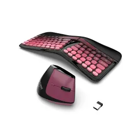 831477 Wireless Keyboard Ergonomic And Mouse Set With Wrist Rest For Computer / Laptop