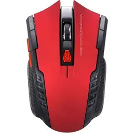 Wireless Mice 611982500053 2.4 Ghz Optical Mouse For Laptop And Computer Usb Nano Receiver Red