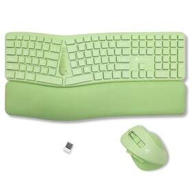 X9 Performance 701107501611 Green Keyboard And Mouse Wireless Combo - Type Comfortably Longer Ergo S