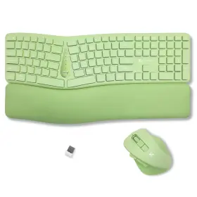 X9 Performance 701107501611 Green Keyboard And Mouse Wireless Combo - Type Comfortably Longer Ergo S