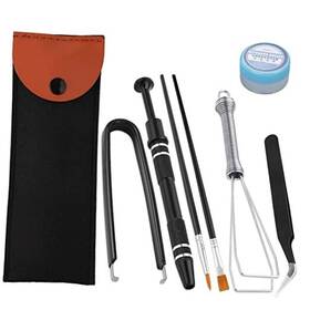 Xiamen Xiangan District Xiaozhangqi Electronic Products Business Gs-514844 Keyboard Remover Tool Kit-7-piece Set Keycap Puller Include 5g Black