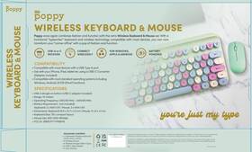 Xo Poppy 840388316276 Wireless Keyboard And Mouse Retro Typewriter Styler Compatible With Most Devi