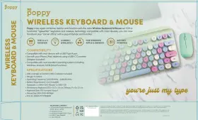 Xo Poppy 840388316276 Wireless Keyboard And Mouse Retro Typewriter Styler Compatible With Most Devi