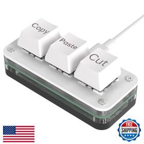 Xuyuh B0cxtdh946 3-key Rgb Programmable Macropad Mechanical Switches White 99x35x38mm