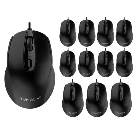 Sb-g222 Yumqua Computer Mice Wired 12 Pack Usb Pc Bulk With Cord Office Home Classroo