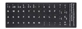 Yyubao 019453260620 2 Pcs Spanish Keyboard Stickers With Non-transparent Black Background And White