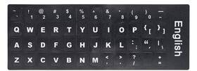 Yyubao 8541660104 2 Pcs English Keyboard Stickers With Non-transparent Black Background And White