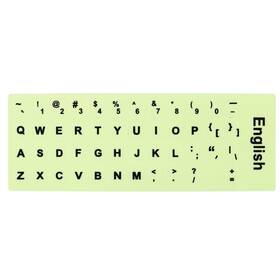 Zaplyte 609044789256 English Keyboard Stickers Glow In The Dark Cover Black
