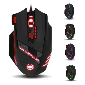 9200 Zelotes 614070508108 T90 Gaming Mouse Dpi 8 Programmable Buttons Multi-modes Led Lig