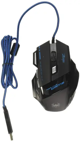 Zel-t-80big Zelotes Fba Computer Game Mouse Led Optical 3200 Dpi 7 Button Usb Wired Gaming M