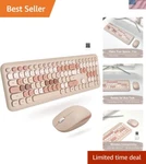 X9 Retro Typewriter Keyboard & Mouse - Brown Wireless Set For Modern Workspaces New. Price: $45.00.