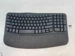 Logitech Wave Keys MK670 YR0096 Ergonomic Wireless Bluetooth Keyboard W/ Dongle Used. Price: $34.99.