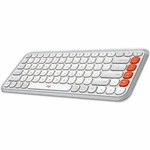 Logitech Pop Icon Keys Wireless Bluetooth Keyboard (off-white/orange) New. Price: $98.72.