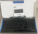 Adesso AKB-120EB 3-COLOR Illuminated Compact Multimedia Keyboard Open. Price: $24.99.
