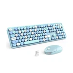 Mofii Wireless Keyboard And Mouse Combo, Blue Retro With Round Keyca... New. Price: $59.97.