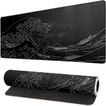 Japanese Sea Wave Large Mouse Pad, Anime Black Gaming, Extended Kanagawa Mat Des New. Price: $20.05.
