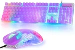 Chonchow Rgb Gaming Keyboard And Mouse Combo,usb Wired Custom Clear Purple New. Price: $34.00.