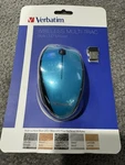 Verbatim Wireless Mouse Multi-trac Blue Led Model 97993 Usb Nano Mini Receiver New. Price: $9.99.