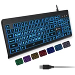 X9 Large Print Backlit Computer Keyboard Easy To See Big Letters Lighted Us... New. Price: $34.27.