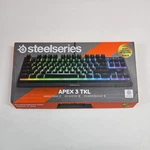 Steelseries Apex 3 Tkl Wired Keyboard Black Used. Price: $29.99.
