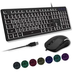 X9 Wired Keyboard And Mouse Combo - Large Print Backlit Black New. Price: $44.26.