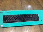 Logitech K270 Keyboard For Windows, 2.4 Ghz Wireless, Full-size, Number New. Price: $27.50.