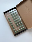Akko Pin Linear Keyboard Switches Matcha Green (33 Pieces) Open. Price: $20.00.