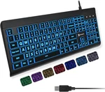 X9 Large Print Backlit Computer Keyboard - Easy To See Big Letters Lighted... New. Price: $32.00.