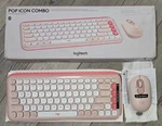 Logitech Pop Icon Combo Bluetooth Keyboard & Mouse Rose #920-013105 Programmable Open. Price: $28.88.