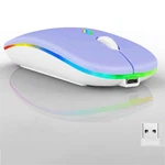 Guiheng Wireless Bluetooth Mouse,led Dual Mode Rechargeable Silent Purple New. Price: $9.11.
