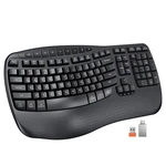 Meetion Wireless Ergonomic Keyboard, Wave Keys Firm Wrist Rest New. Price: $30.00.