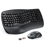 Meetion Ergonomic Keyboard And Mouse Wireless Combo, Wave Keys Natural Typing... New. Price: $41.49.