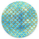 Mouse Pad, Watercolor Mermaid Scales Mat Round Non... New. Price: $14.37.